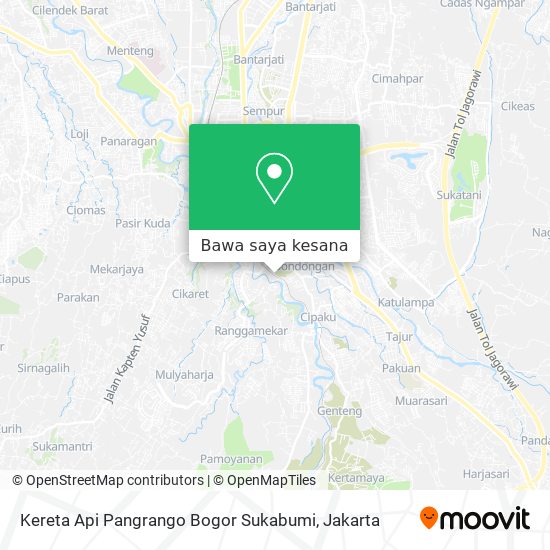 Peta Kereta Api Pangrango Bogor Sukabumi