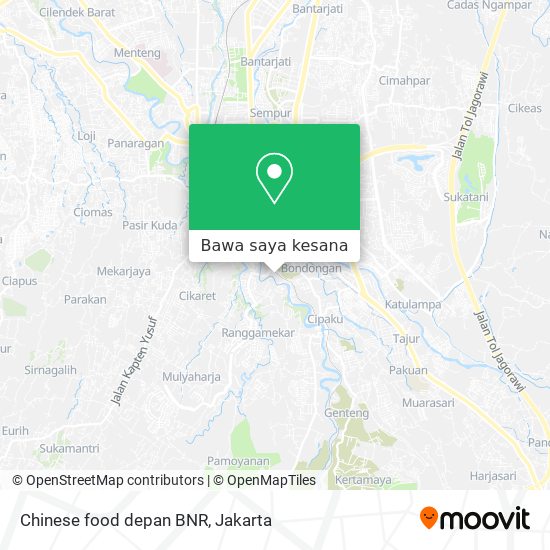 Peta Chinese food depan BNR