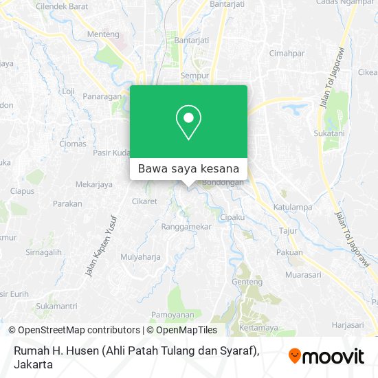 Peta Rumah H. Husen (Ahli Patah Tulang dan Syaraf)