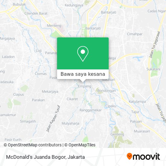 Peta McDonald's Juanda Bogor