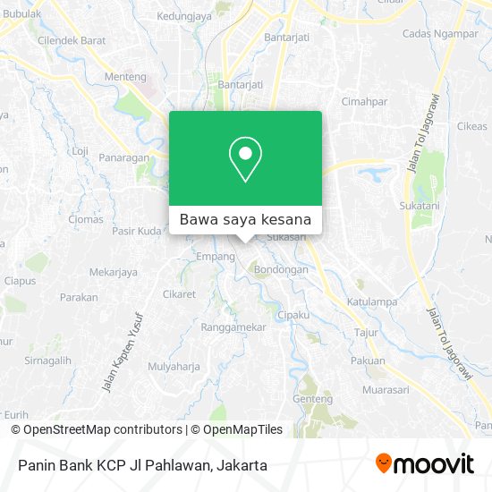 Peta Panin Bank KCP Jl Pahlawan
