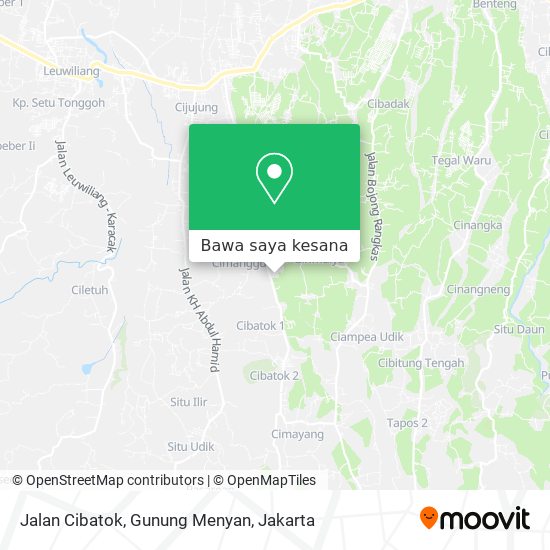 Peta Jalan Cibatok, Gunung Menyan