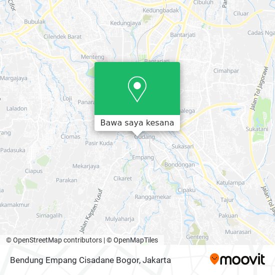 Peta Bendung Empang Cisadane Bogor