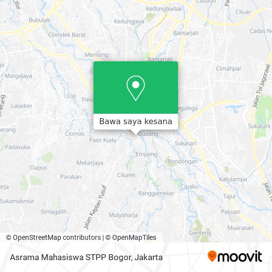 Peta Asrama Mahasiswa STPP Bogor