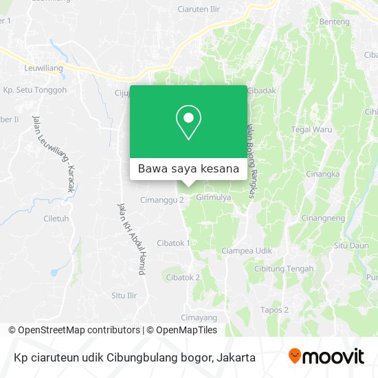 Peta Kp ciaruteun udik Cibungbulang bogor