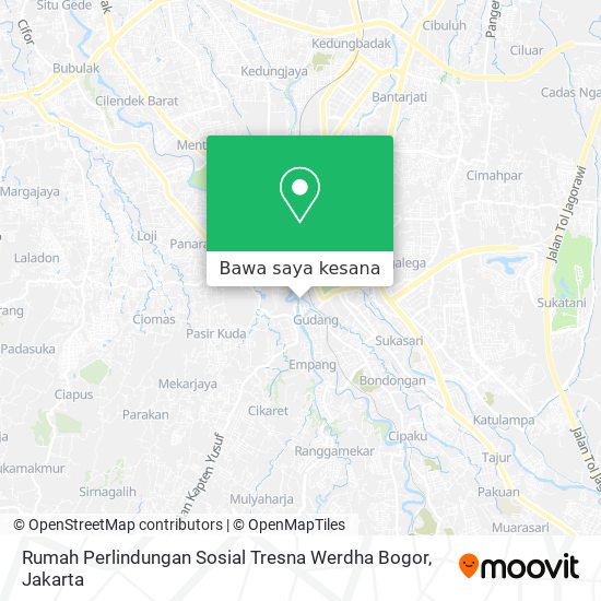 Peta Rumah Perlindungan Sosial Tresna Werdha Bogor