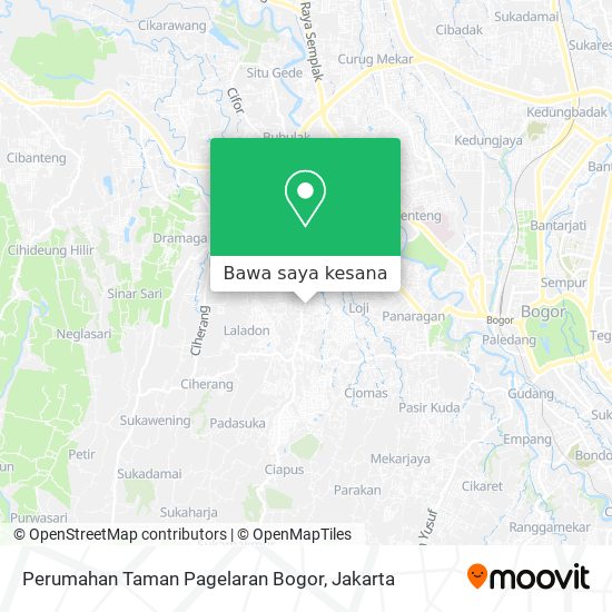 Peta Perumahan Taman Pagelaran Bogor