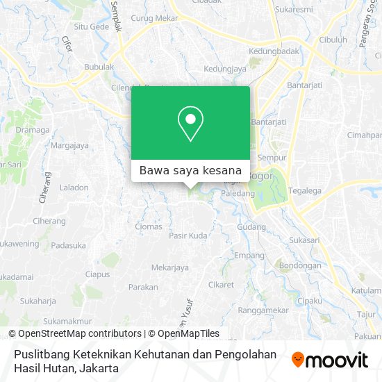 Peta Puslitbang Keteknikan Kehutanan dan Pengolahan Hasil Hutan