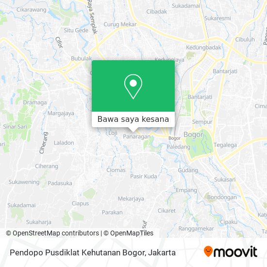 Peta Pendopo Pusdiklat Kehutanan Bogor