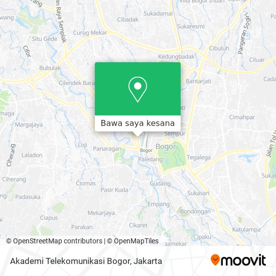 Peta Akademi Telekomunikasi Bogor
