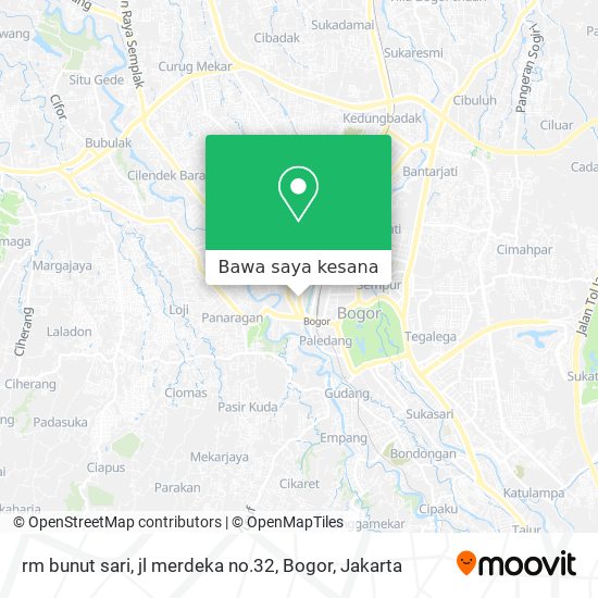 Peta rm bunut sari, jl merdeka no.32, Bogor