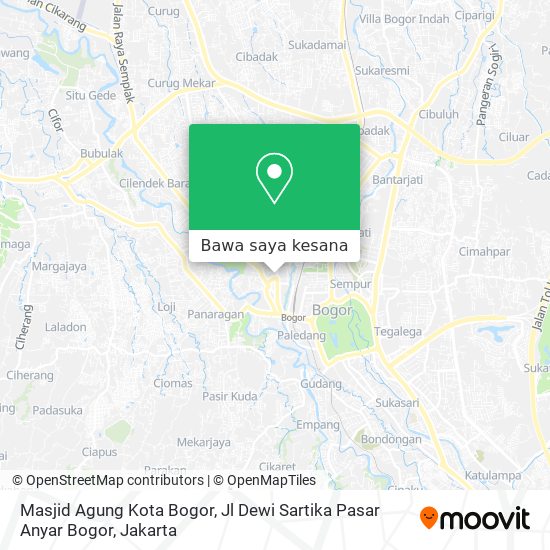 Peta Masjid Agung Kota Bogor, Jl Dewi Sartika Pasar Anyar Bogor