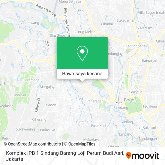 Peta Komplek IPB 1 Sindang Barang Loji Perum Budi Asri
