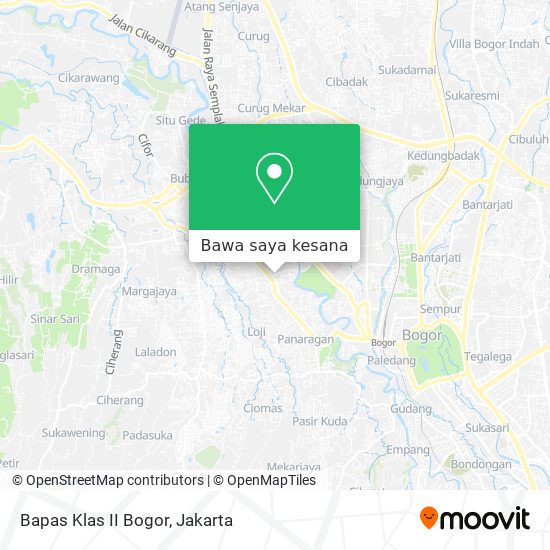 Peta Bapas Klas II Bogor