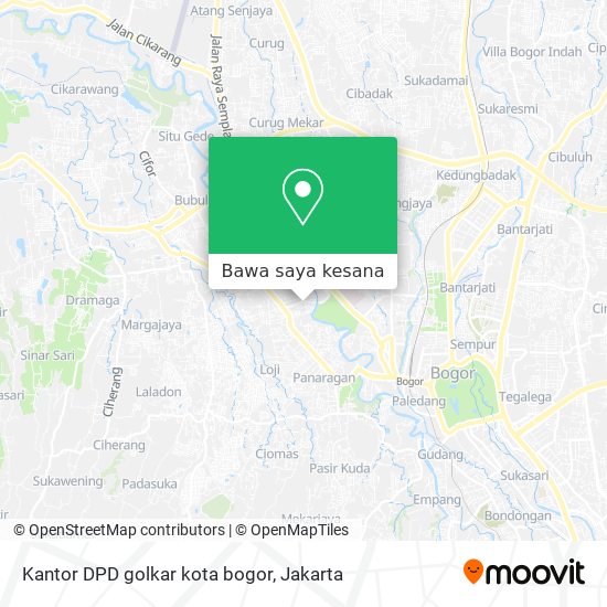 Peta Kantor DPD golkar kota bogor