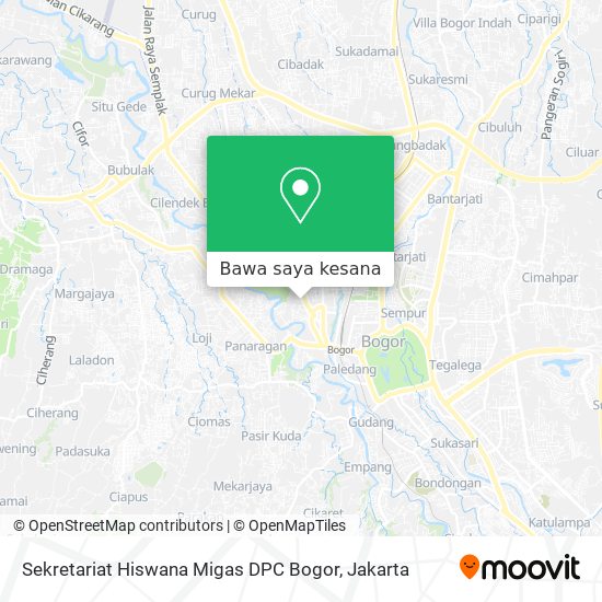 Peta Sekretariat Hiswana Migas DPC Bogor