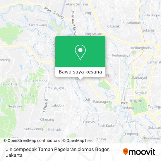 Peta Jln cempedak Taman Pagelaran ciomas Bogor