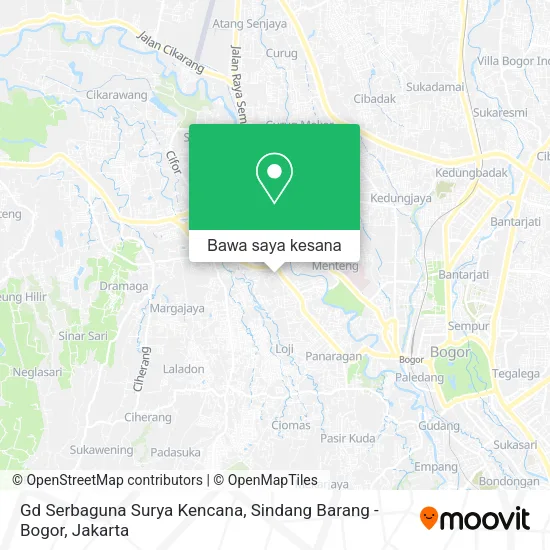 Peta Gd Serbaguna Surya Kencana, Sindang Barang - Bogor