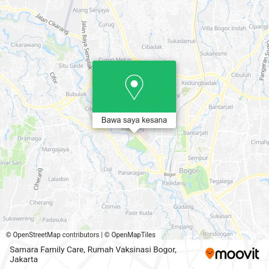 Peta Samara Family Care, Rumah Vaksinasi Bogor