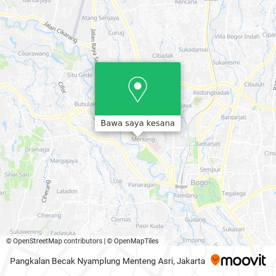 Peta Pangkalan Becak Nyamplung Menteng Asri