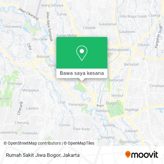 Peta Rumah Sakit Jiwa Bogor