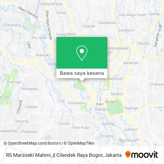 Peta RS Marzoeki Mahmi, jl Cilendek Raya Bogor