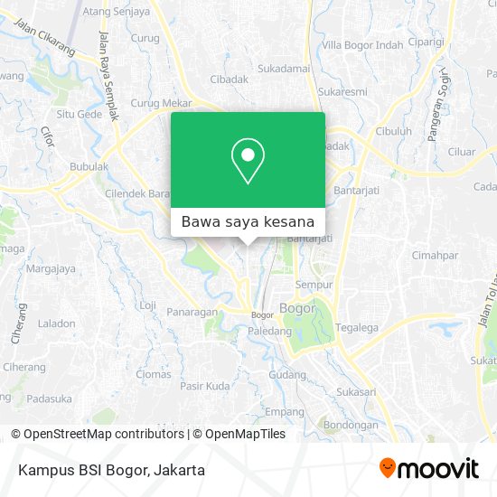 Peta Kampus BSI  Bogor