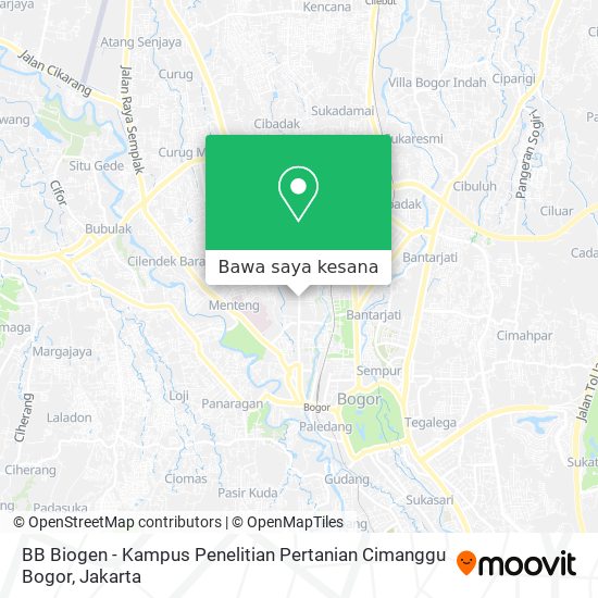 Peta BB Biogen - Kampus Penelitian Pertanian Cimanggu Bogor