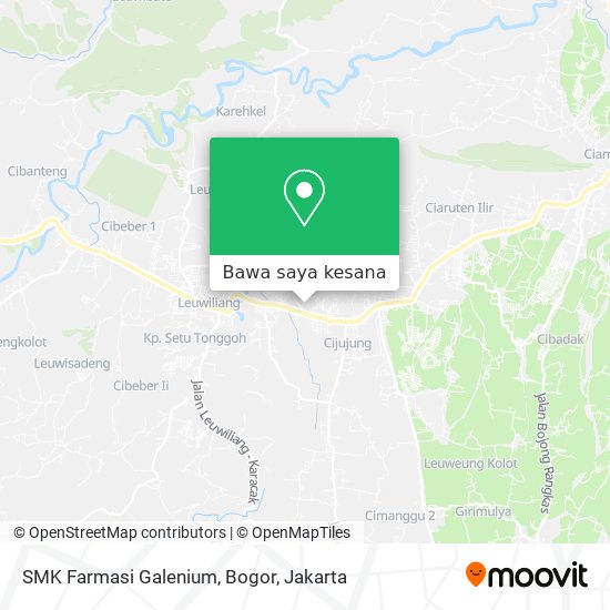 Peta SMK Farmasi Galenium, Bogor