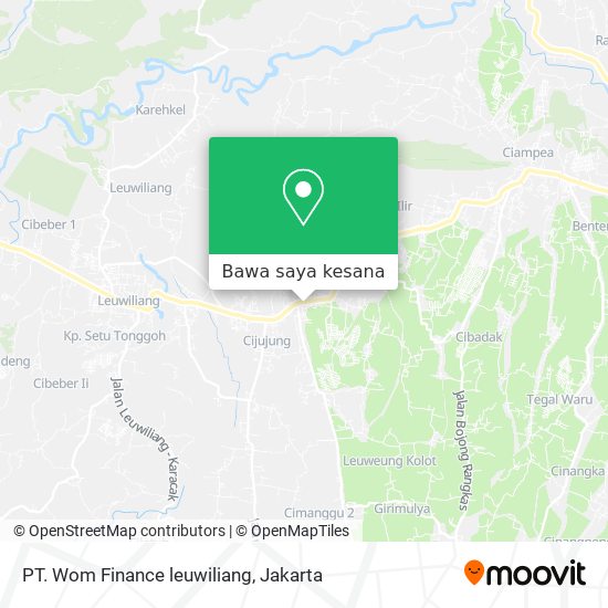 Peta PT. Wom Finance leuwiliang