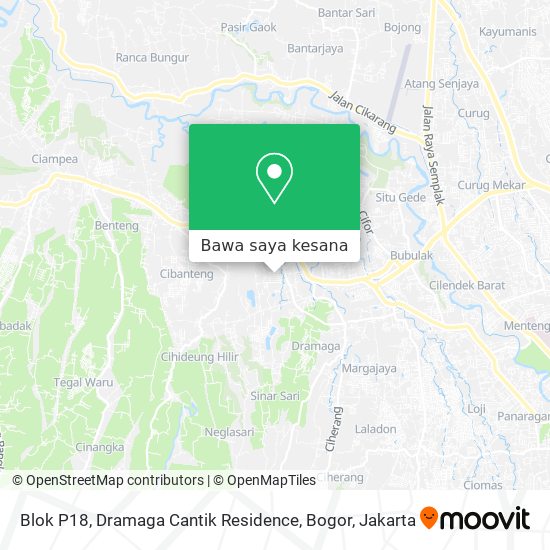 Peta Blok P18, Dramaga Cantik Residence, Bogor