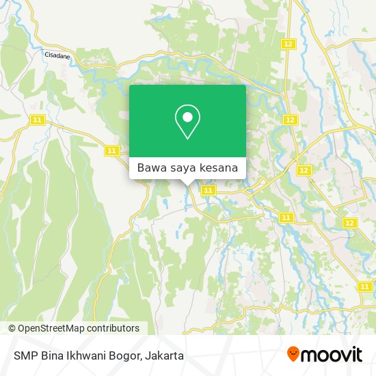 Peta SMP Bina Ikhwani Bogor