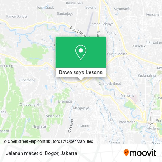 Peta Jalanan macet di Bogor