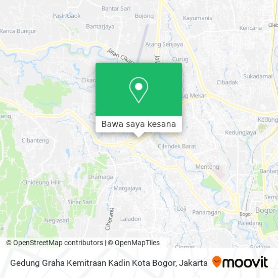 Peta Gedung Graha Kemitraan Kadin Kota Bogor