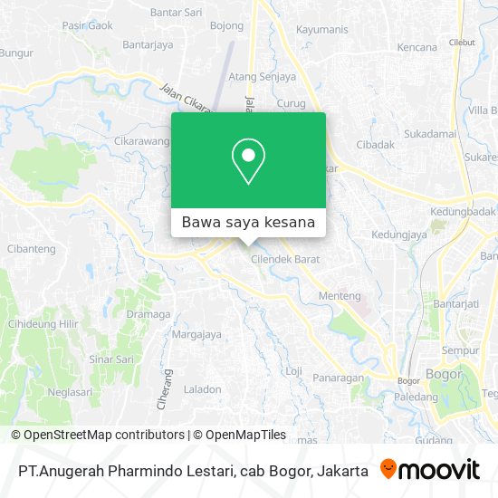 Peta PT.Anugerah Pharmindo Lestari, cab Bogor