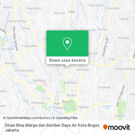 Peta Dinas Bina Marga dan Sumber Daya Air Kota Bogor