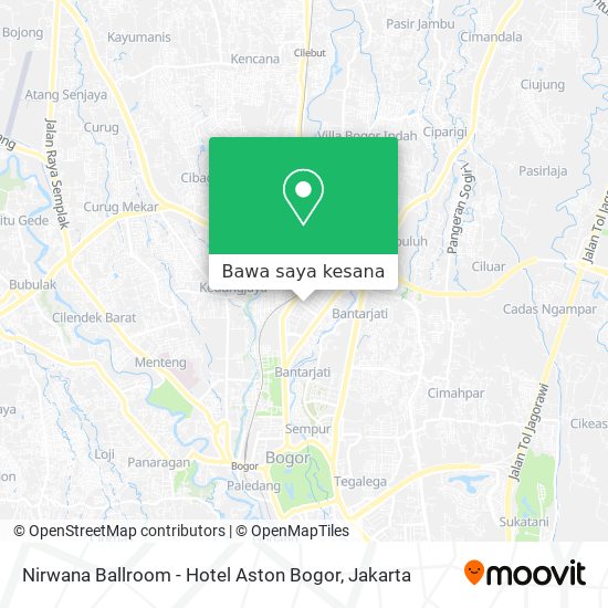 Peta Nirwana Ballroom - Hotel Aston Bogor