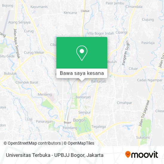 Peta Universitas Terbuka - UPBJJ Bogor
