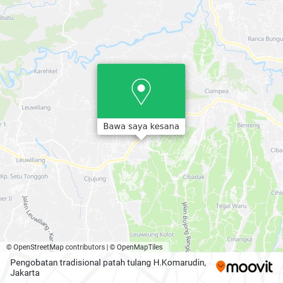Peta Pengobatan tradisional patah tulang H.Komarudin