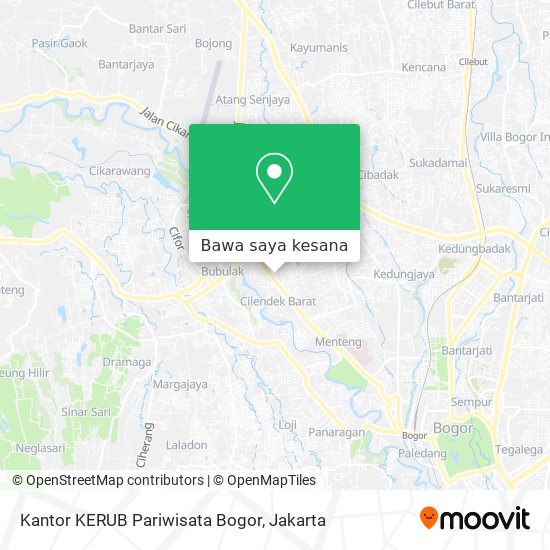 Peta Kantor KERUB Pariwisata Bogor