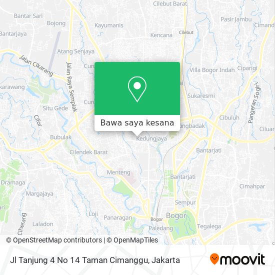 Peta Jl Tanjung 4 No 14 Taman Cimanggu