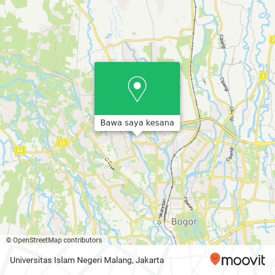 Peta Universitas Islam Negeri Malang