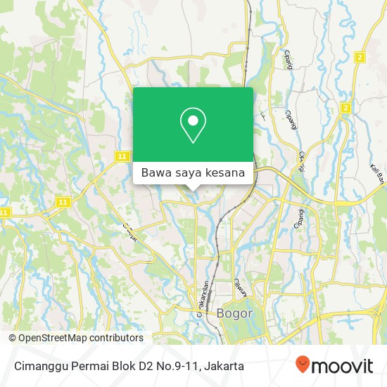 Peta Cimanggu Permai Blok D2 No.9-11