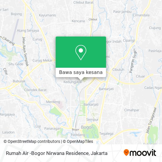 Peta Rumah Air -Bogor Nirwana Residence