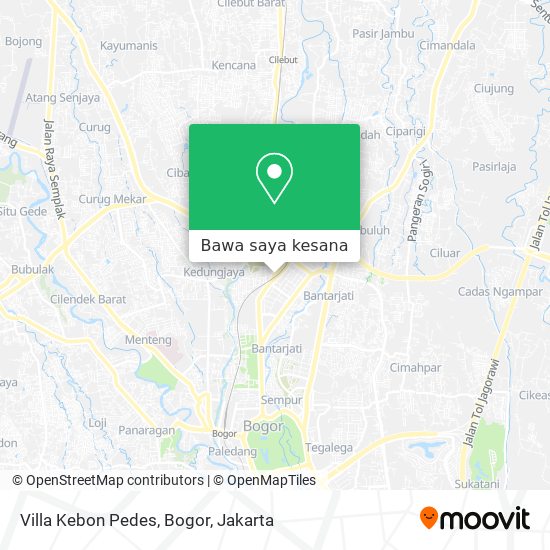 Peta Villa Kebon Pedes, Bogor