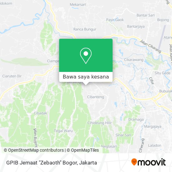 Peta GPIB Jemaat "Zebaoth" Bogor