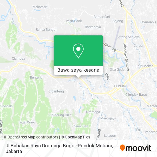 Peta Jl.Babakan Raya Dramaga Bogor-Pondok Mutiara