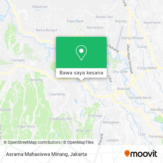 Peta Asrama Mahasiswa Minang