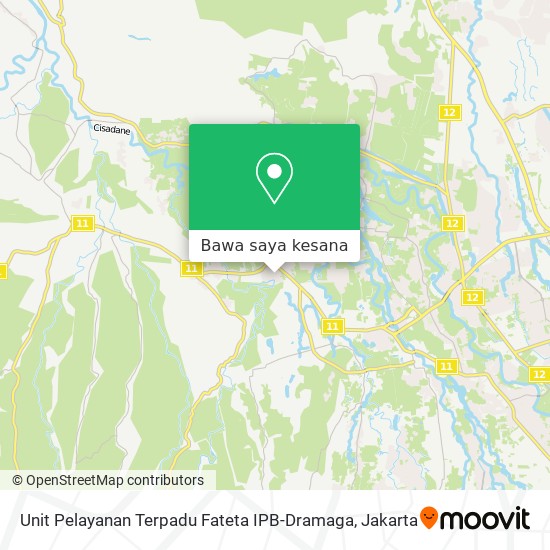 Peta Unit Pelayanan Terpadu Fateta IPB-Dramaga