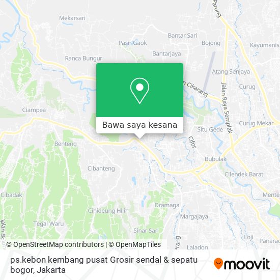 Peta ps.kebon kembang pusat Grosir sendal & sepatu bogor